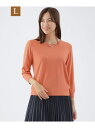 【SALE/38%OFF】【L】【ウォッシャブル】ビスコースレーヨンストレッチプルオーバーニット TRANS WORK サンヨー エルサイズ トップス その他の...