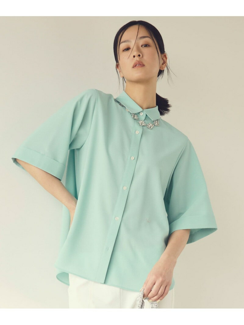 Rakuten - 【L】【EDITION掲載】【接触冷感・マシンウォッシャブル】リネンライクターンスリーブシャツ EVEX by KRIZIA サンヨー エルサイズ トップス その他のトップス【送料無料】[Rakuten Fashion]