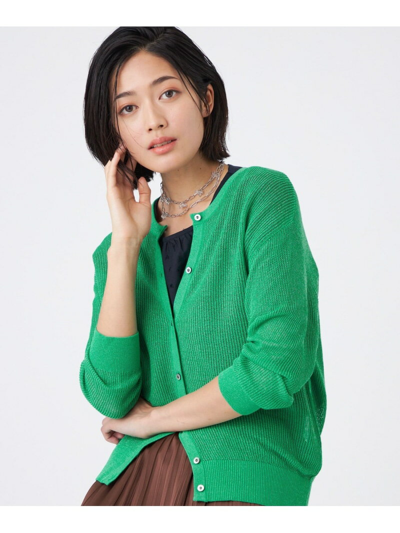 Rakuten - 【SALE／27%OFF】【ウォッシャブル】2WAYメッシュカーデ TRANS WORK トランスワーク トップス ニット ホワイト グリーン ブラウン【RBA_E】【送料無料】[Rakuten Fashion]