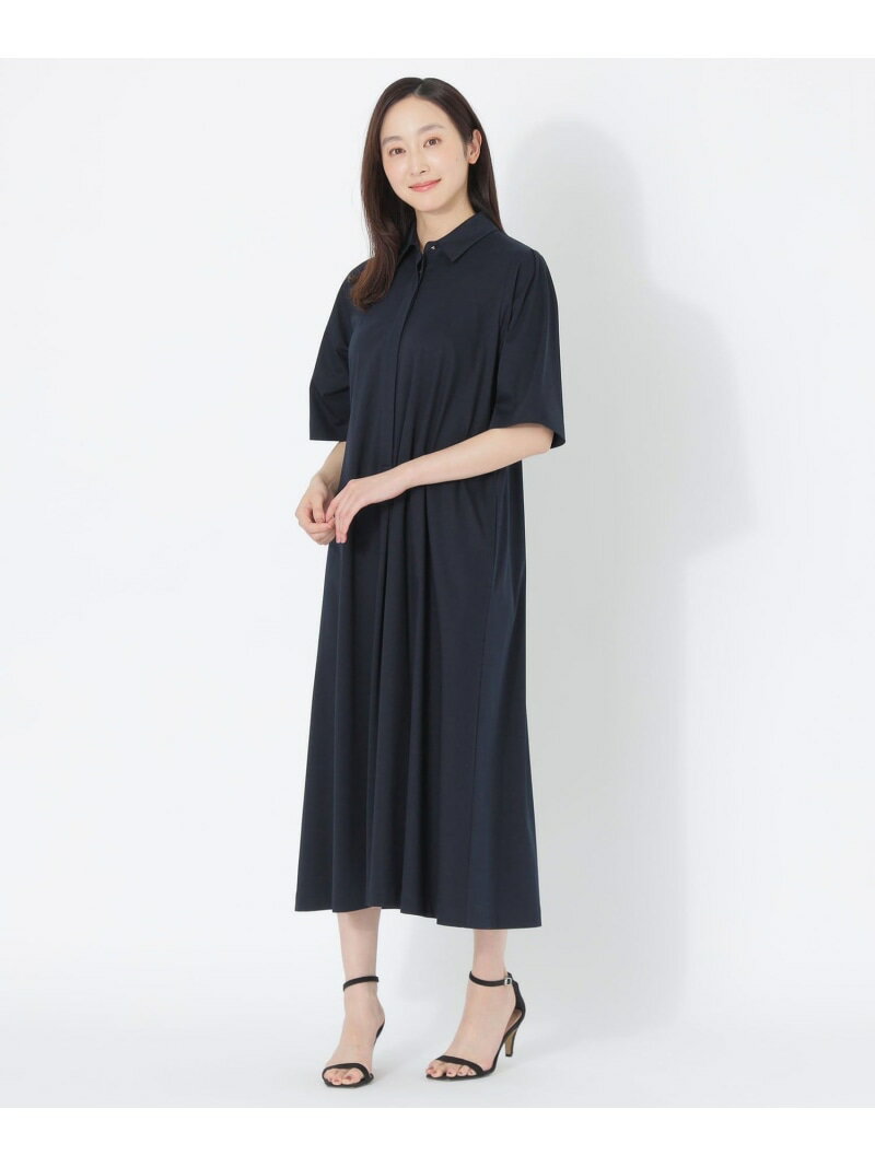 【DRESOPHY】シャツワンピース S.ESSENTIALS エス エッセンシャルズ ワンピース・ドレス ドレス グリーン ネイビー【送料無料】[Rakuten Fashion]