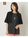 【SALE/30%OFF】【L】透かし編みレーヨンナイロン ボレロ TO BE CHIC サンヨー エルサイズ トップス その他のトップス ブラック ホワイト ...