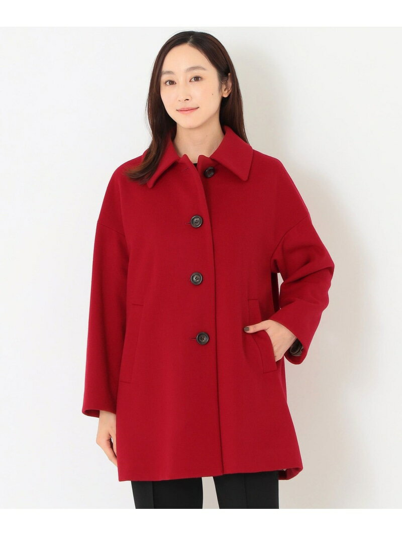 Other - ウールビーバー ショートコート SANYOCOAT サンヨーコート ジャケット・アウター ステンカラーコート ネイビー レッド【送料無料】[Rakuten Fashion]