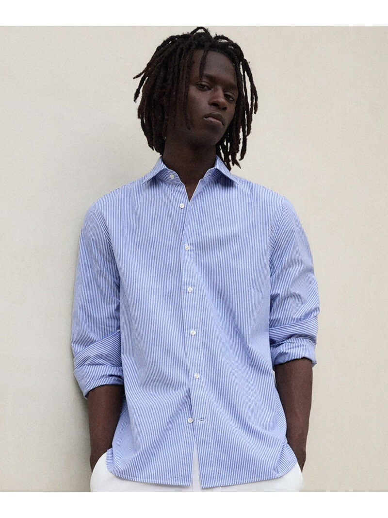 ALFREDO シャツ / ALFRED LINEN STRIPES MAN ECOALF エコアルフ トップス シャツ・ブラウス ブルー グリーン