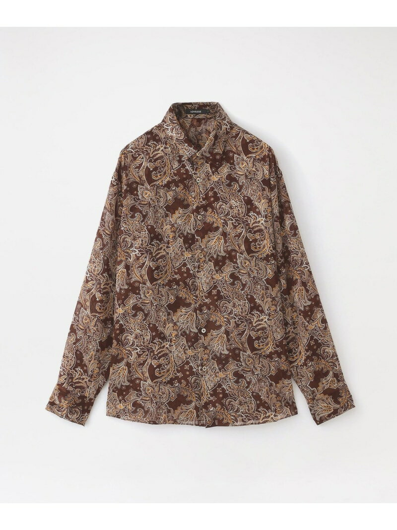 シアーペイズリーシャツ LOVELESS ラブレス トップス シャツ・ブラウス ネイビー ブラウン【送料無料】[Rakuten Fashion]