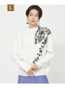 【SALE/20%OFF】【80周年記念アイテム】【L】スノーレオパードボトルネックインターシャニット EVEX by KRIZIA サンヨー エルサイズ トッ...