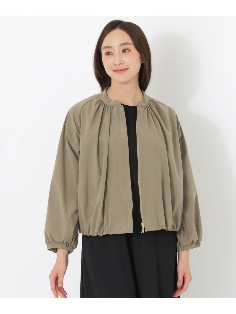 ジップギャザーブルゾン S.ESSENTIALS エス エッセンシャルズ ジャケット・アウター ブルゾン・ジャンパー カーキ ブラック【送料無料】[Rakuten Fashion]