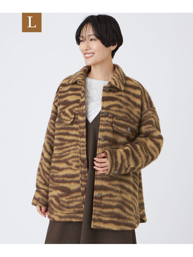 Rakuten - 【SALE／62%OFF】【L】タイガースライバーシャツジャケット EVEX by KRIZIA サンヨー エルサイズ ジャケット・アウター その他のジャケット・アウター ブラウン【RBA_E】【送料無料】[Rakuten Fashion]