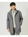 【SALE／20 OFF】【キングサイズ】「FOULDEN」スタンドカラーコート THE SCOTCH HOUSE ザ スコッチハウス ジャケット アウター ステンカラーコート グレー ネイビー【RBA_E】【送料無料】 Rakuten Fashion