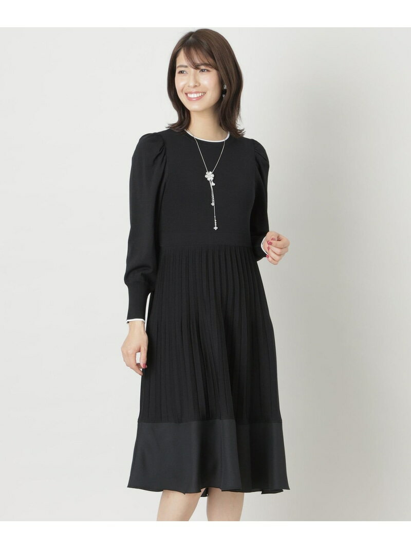 【SALE／45%OFF】レーヨンナイロンコンビ ニットワンピース TO BE CHIC トゥー ビ