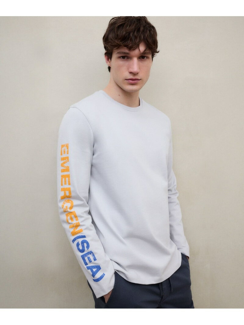 GEN ロング Tシャツ/GEN T-SHIRT MAN ECOALF エコアルフ トップス カットソー・Tシャツ グレー ネイビー【送料無料】[Rakuten Fashion]