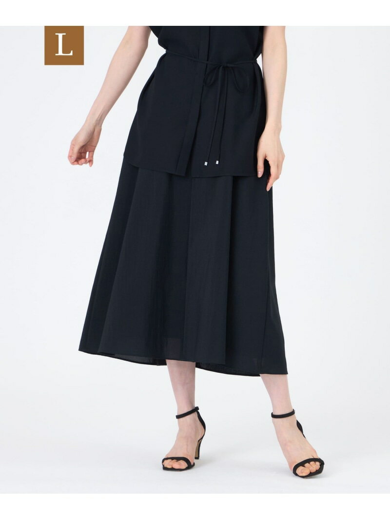 Rakuten - 【SALE／45%OFF】【L】【ウォッシャブル】【接触冷感】【吸水速乾】ハイカウントワルツスカート TRANS WORK サンヨー エルサイズ スカート その他のスカート ベージュ ネイビー【RBA_E】【送料無料】[Rakuten Fashion]