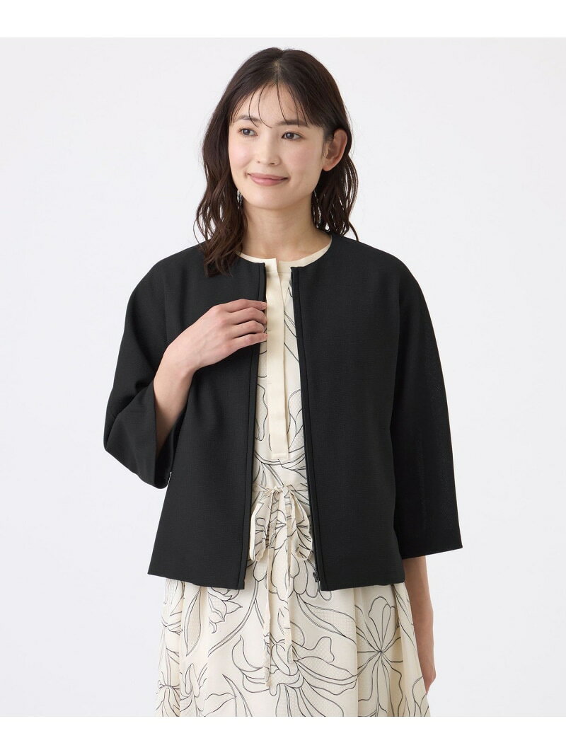 Rakuten - 【ウォッシャブル・吸水速乾・防しわ】カラミDOTAIRブルゾン TRANS WORK トランスワーク ジャケット・アウター その他のジャケット・アウター ブラック【送料無料】[Rakuten Fashion]