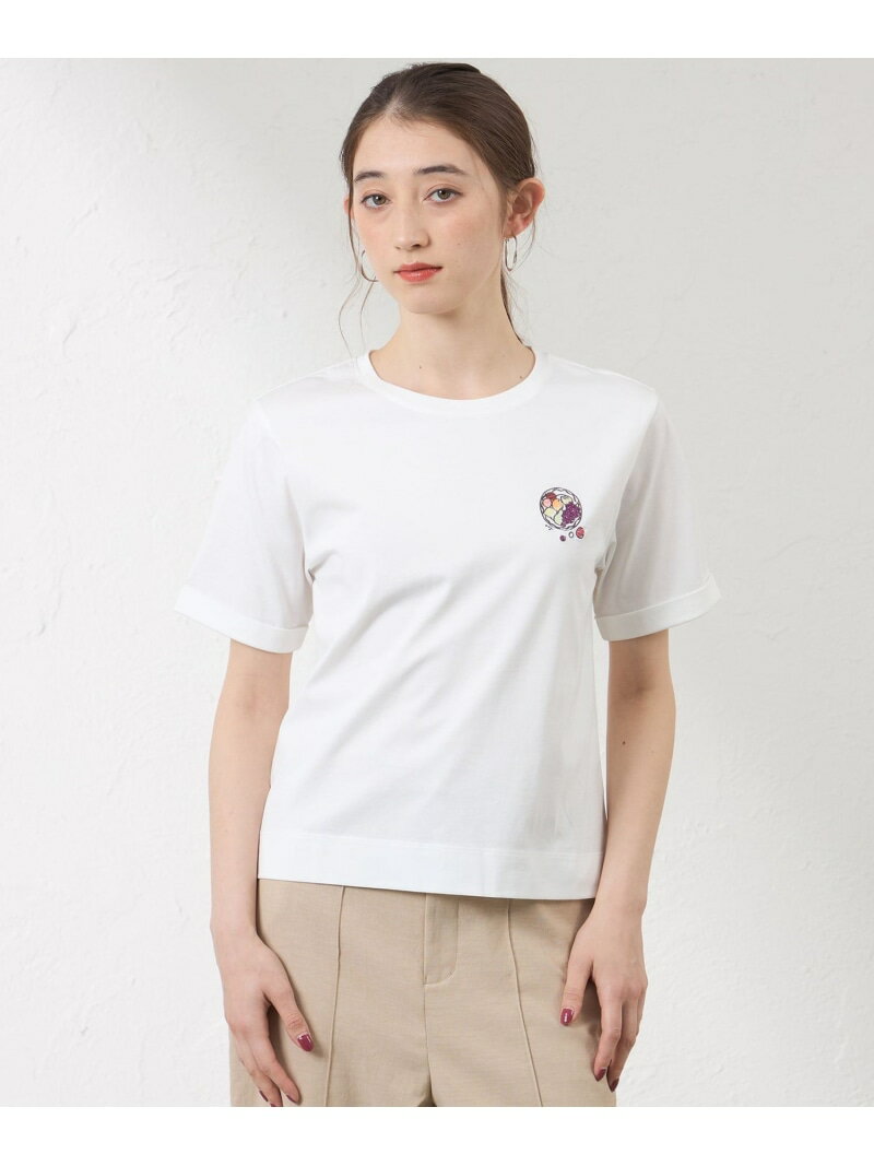 【大橋美由紀さんコラボ】【AMACA Marche】プリントTシャツ AMACA アマカ トップス カットソー・Tシャツ ホワイト【送料無料】[Rakuten Fashion]