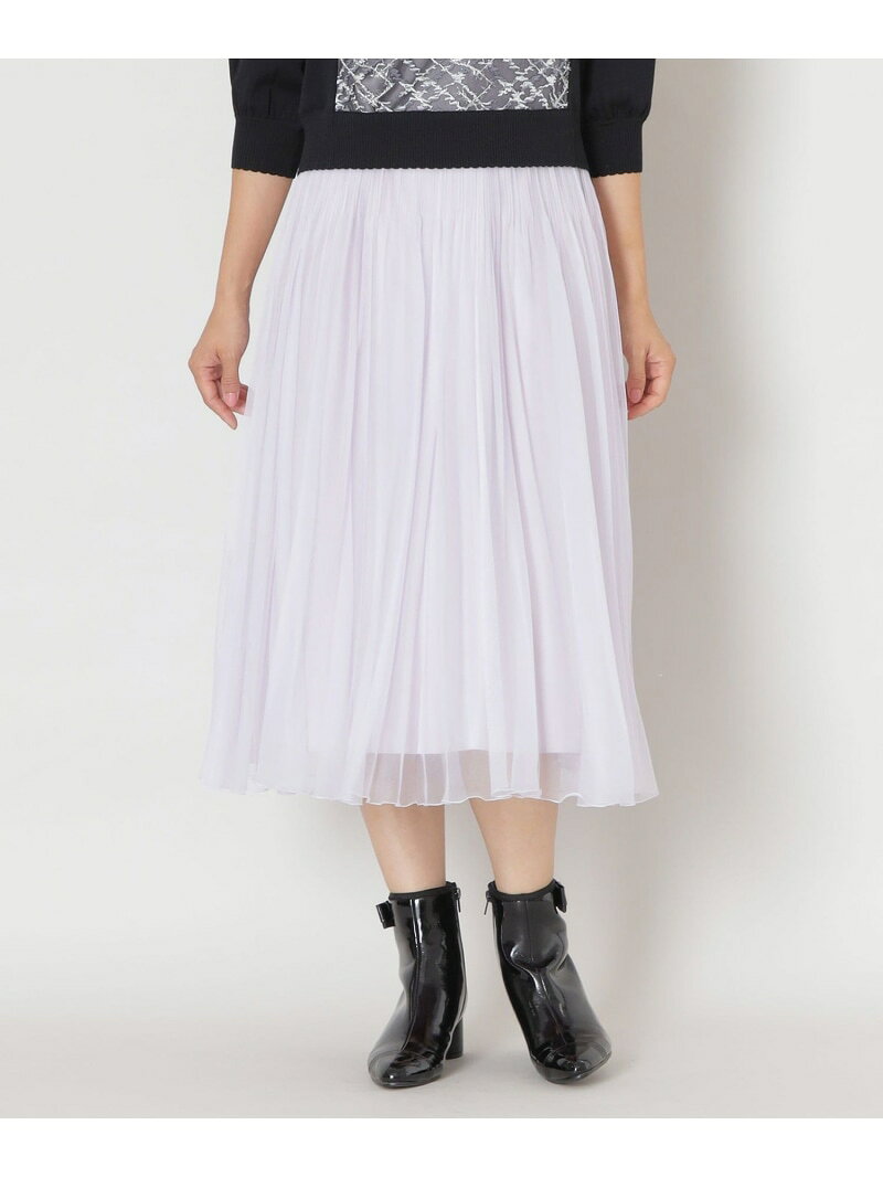 TO BE CHIC ホワイトプリーツスカート 46新品未使用 ms6743-04_1.jpg