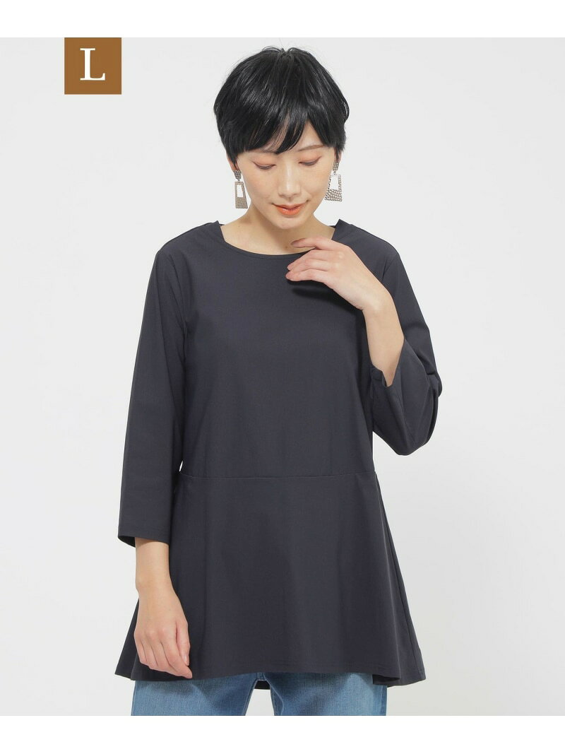 Rakuten - 【SALE／43%OFF】【L】【接触冷感】【UV対策】【ウォッシャブル】ハイゲージメリルチュニックカットソー EVEX by KRIZIA サンヨー エルサイズ トップス カットソー・Tシャツ グレー ネイビー【RBA_E】【送料無料】[Rakuten Fashion]