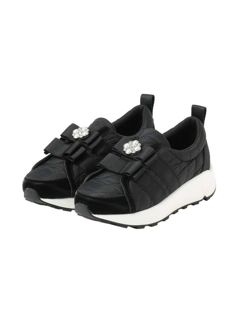 パールビジュースニーカー TO BE CHIC トゥー ビー シック シューズ・靴 スニーカー ブラック ホワイト【送料無料】[Rakuten Fashion]