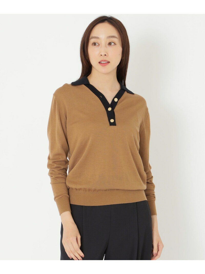 Rakuten - 【SALE／48%OFF】スキッパーニット S.ESSENTIALS エス エッセンシャルズ トップス ニット ブラウン ブラック【RBA_E】【送料無料】[Rakuten Fashion]