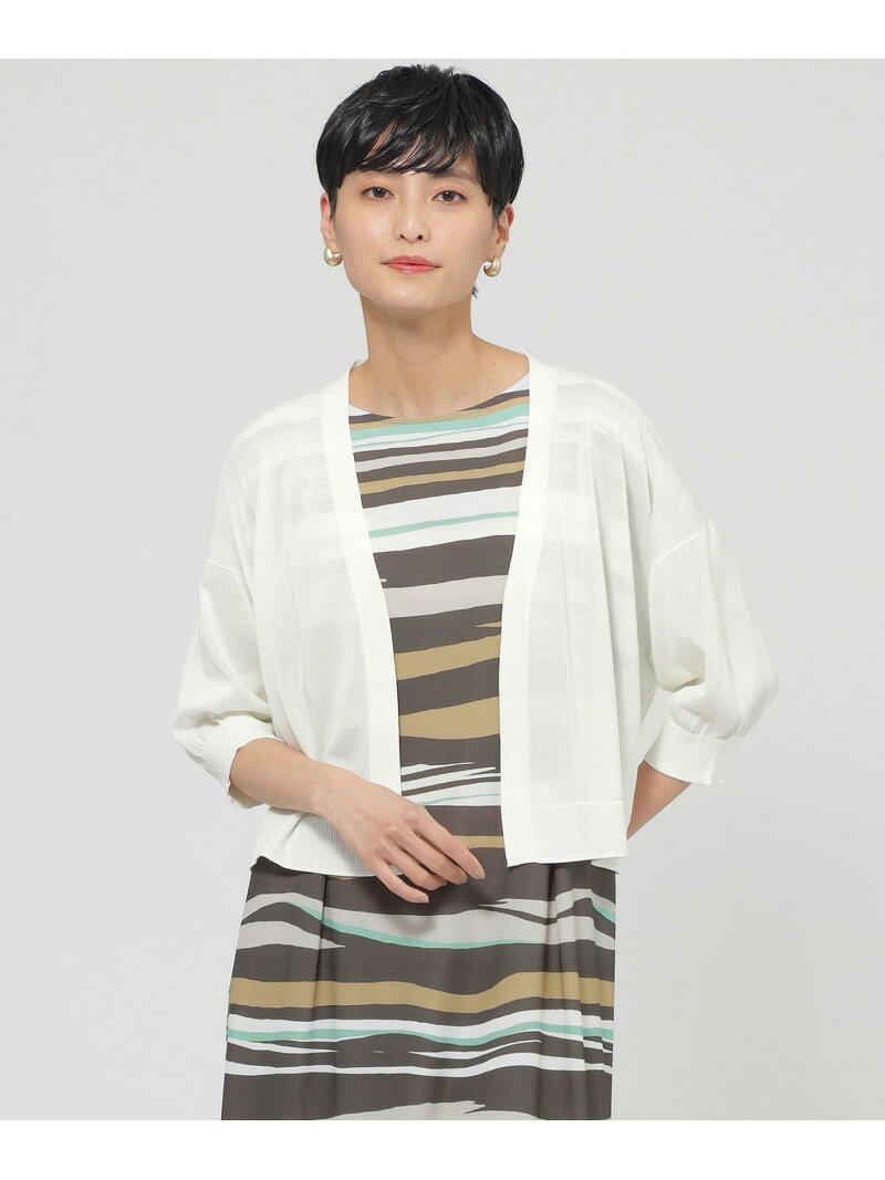 Rakuten - 【SALE／44%OFF】【ウォッシャブル】ハイゲージドライボレロ EVEX by KRIZIA エヴェックス バイ クリツィア トップス ニット ホワイト ブラック【RBA_E】【送料無料】[Rakuten Fashion]