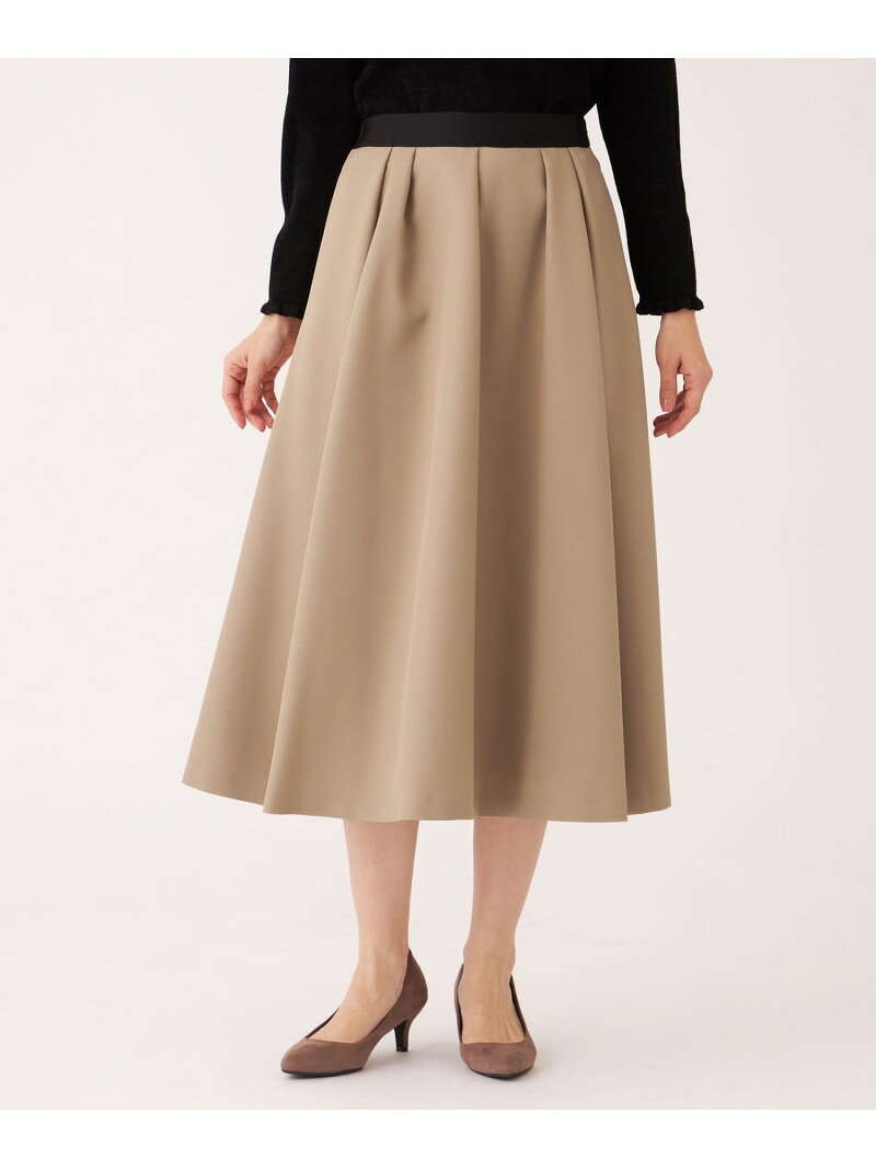 ランダムタック ツイルスカート TO BE CHIC トゥー ビー シック スカート その他のスカート ブラック ベージュ グリーン【送料無料】[Rakuten Fashion]