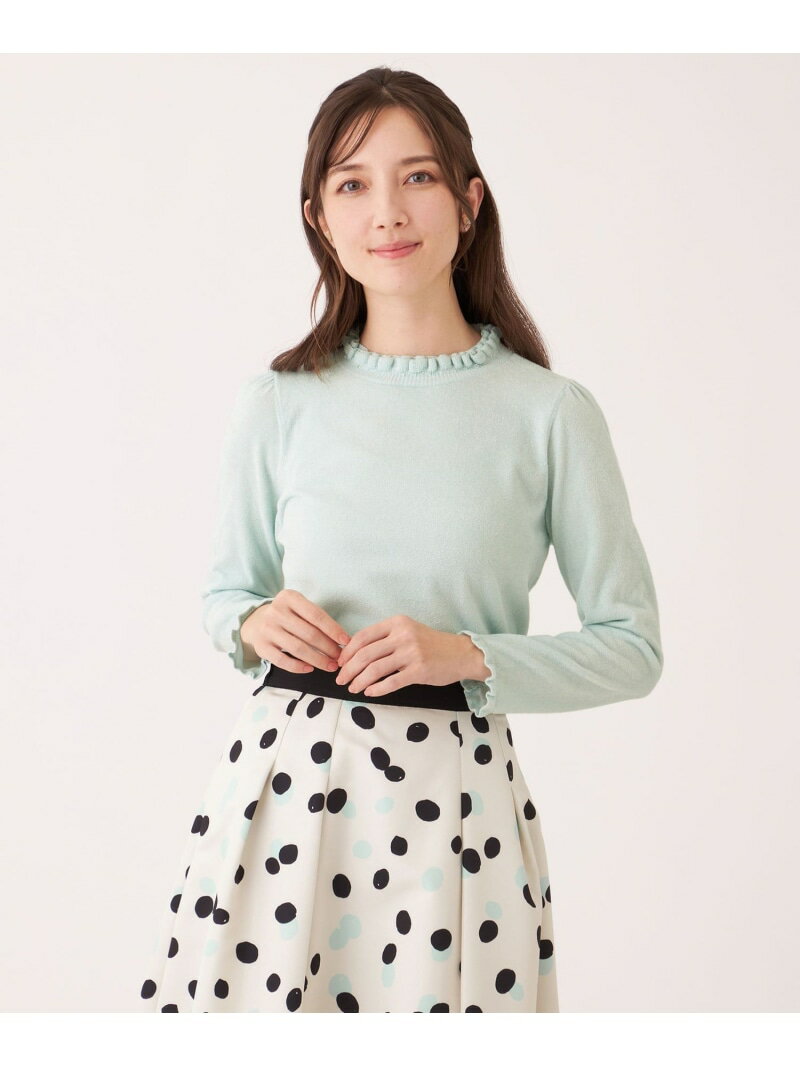 レーヨンモール フリルハイネックニット TO BE CHIC トゥー ビー シック トップス ニット グリーン ピンク ブラック【送料無料】[Rakuten Fashion]