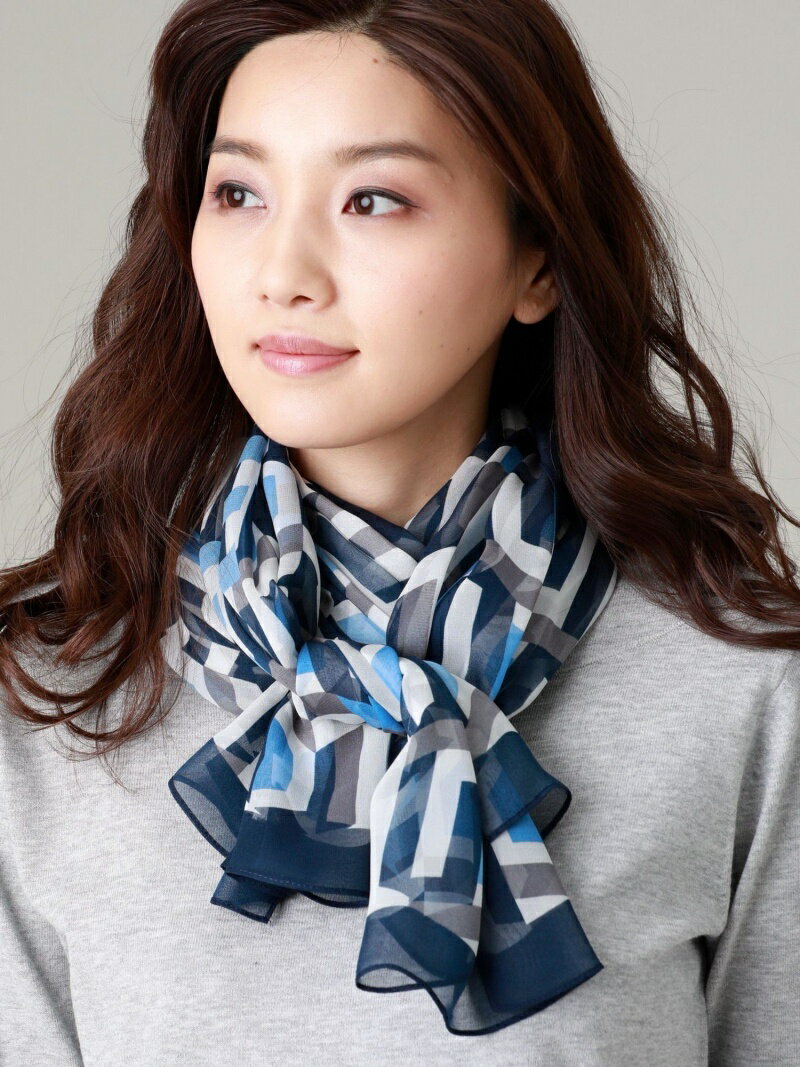 [Rakuten Fashion]【SALE／50%OFF】シルクシフォンEモノグラムスカーフ EVEX by KRIZIA エヴェックス バイ クリツィア ファッショングッズ スカーフ/バンダナ ブルー オレンジ【RBA_E】【送料無料】