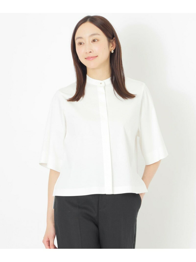 【DRESOPHY】シルキースムースハーフスリーブシャツ S.ESSENTIALS エス エッセンシャルズ トップス カットソー・Tシャツ ホワイト ブラック ブルー ネイビー【送料無料】[Rakuten Fashion]