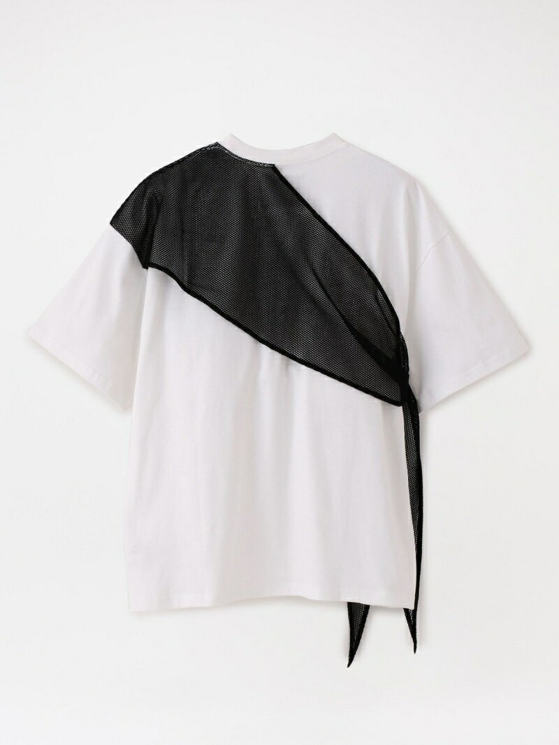 [Rakuten Fashion]【SALE／42%OFF】【yoshiokubo GROUNDFLOOR】MEN MESH SCARF T-SHIRTS YKS20108 LOVELESS ラブレス カットソー Tシャツ ホワイト ブラック【RBA_E】【送料無料】