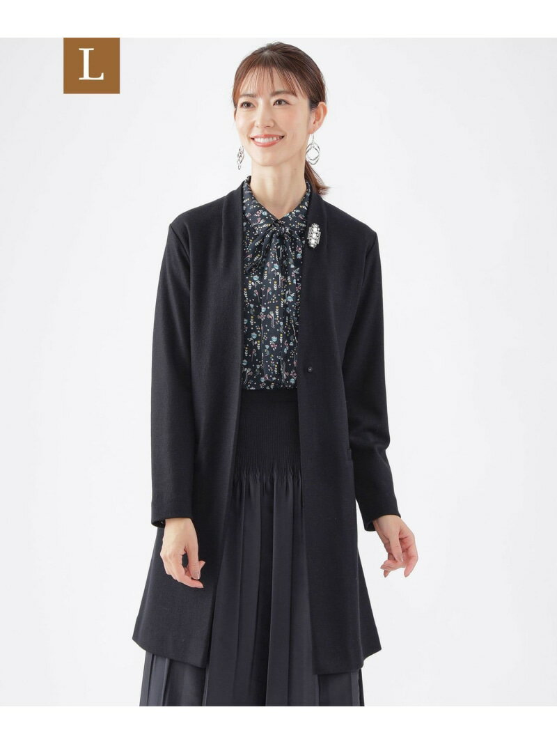 【SALE／34%OFF】【L】【ウォッシャブル】プレミアムスムースロングカーディガンジャケット TRANS WORK サンヨー エルサイズ ジャケット・アウター その他のジャケット・アウター ネイビー レッド ベージュ【RBA_E】【送料無料】[Rakuten Fashion]