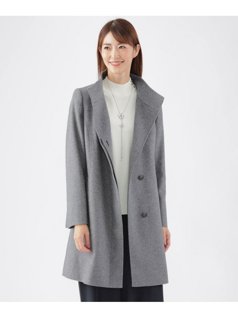 【SALE／30%OFF】ウールカシミヤビーバースタンドカラーコート TRANS WORK トランス