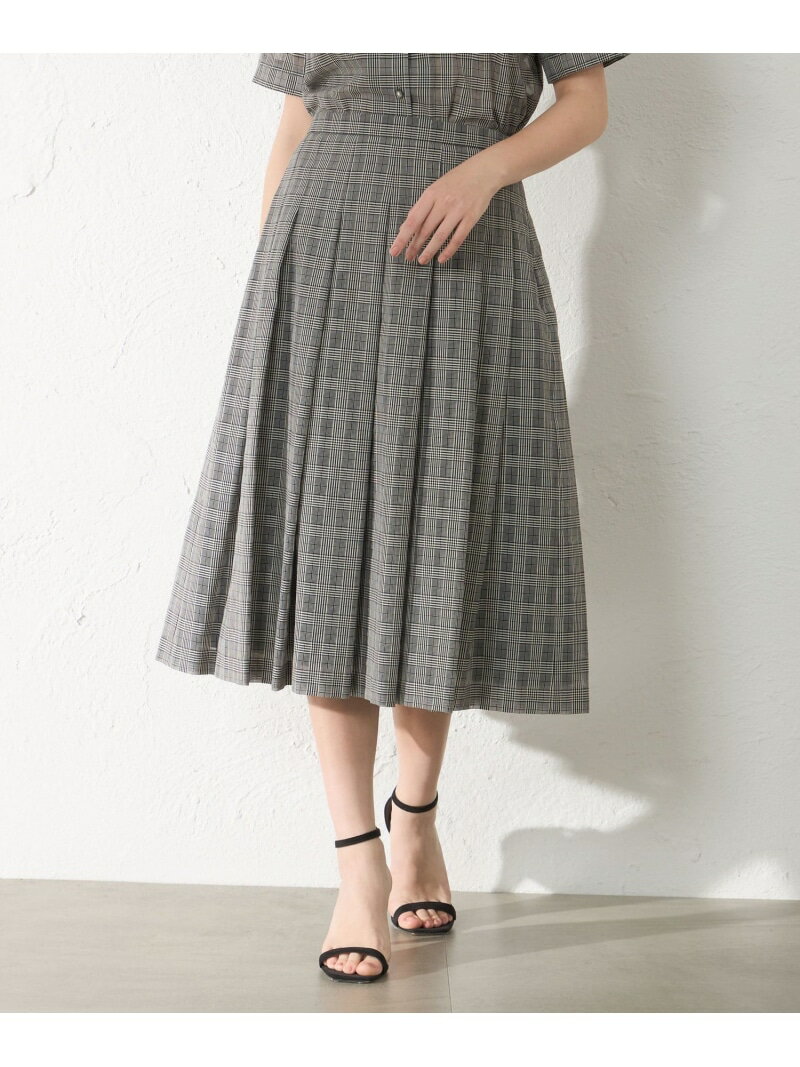 Rakuten - シズルチェック フレアスカート AMACA アマカ スカート ロング・マキシスカート【送料無料】[Rakuten Fashion]