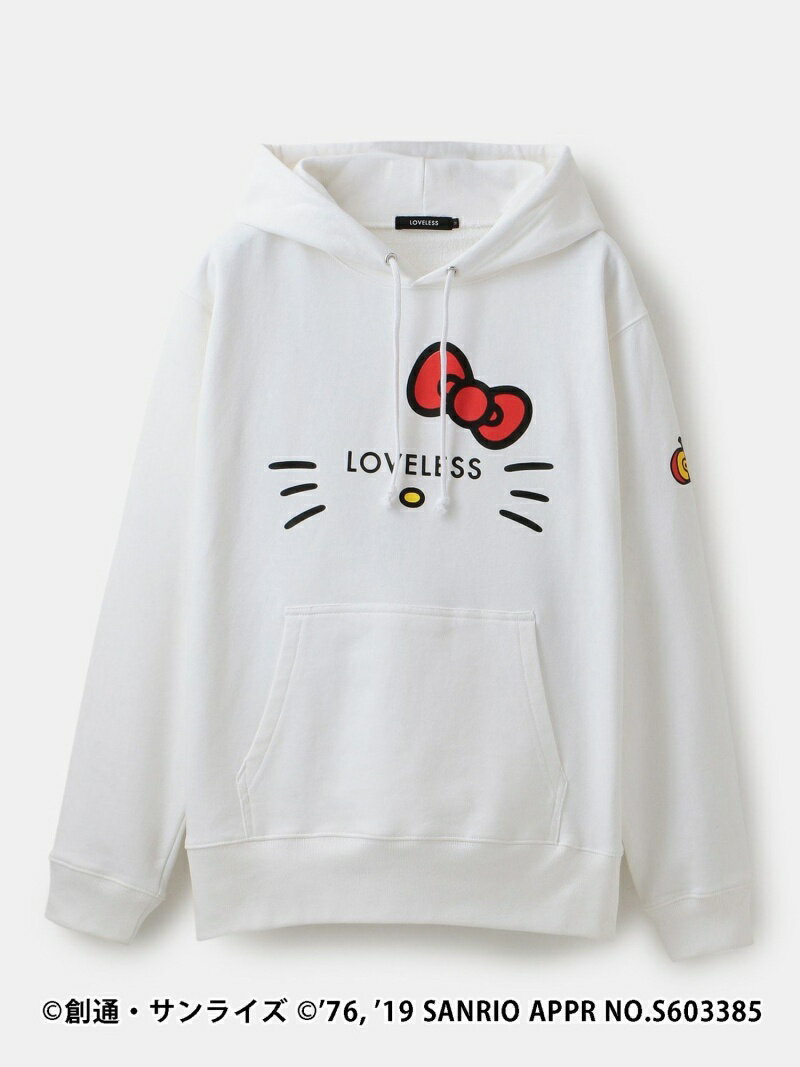 [Rakuten Fashion]【SALE／60%OFF】【LOVELESS×HELLO KITTY】キティロゴアイコラボフーディー LOVELESS ラブレス カットソー パーカー ホワイト ブラック【RBA_E】【送料無料】