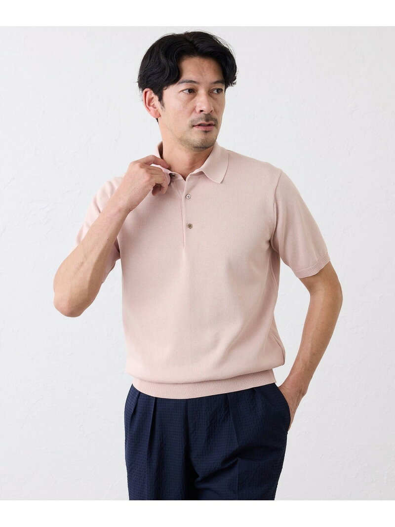Rakuten - ハイツイストニットポロ S.ESSENTIALS エス エッセンシャルズ トップス ポロシャツ ブラック ネイビー ベージュ ピンク ホワイト【送料無料】[Rakuten Fashion]