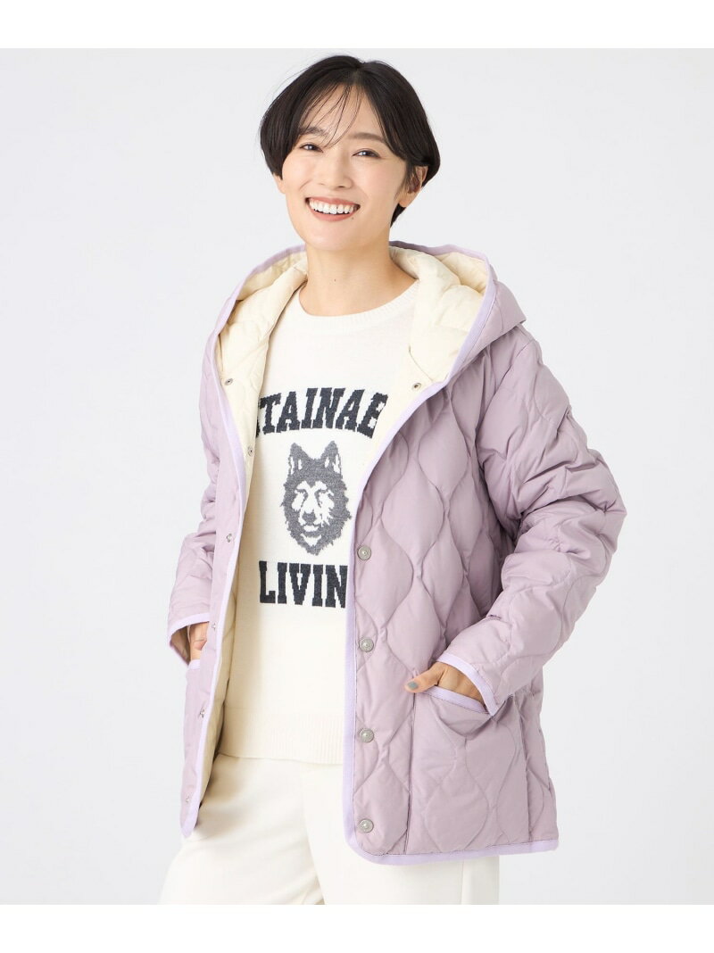 【L】【カタログ掲載】【ウォッシャブル】フーデッドキルティングダウンジャケット EVEX by KRIZIA サンヨー エルサイズ ジャケット・アウター その他のジャケット・アウター パープル【送料無料】[Rakuten Fashion]