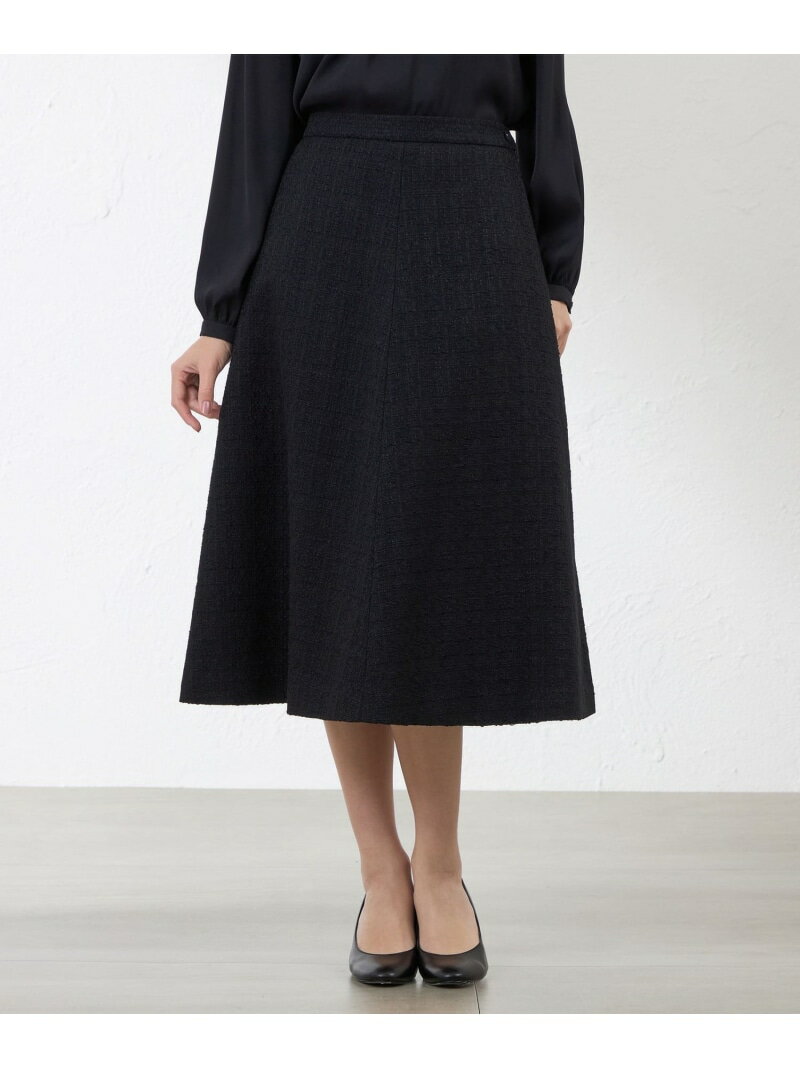【Anniversary Piece】【尾州素材】ツイードスカート AMACA アマカ スカート ロング・マキシスカート ブラック【送料無料】[Rakuten Fashion]
