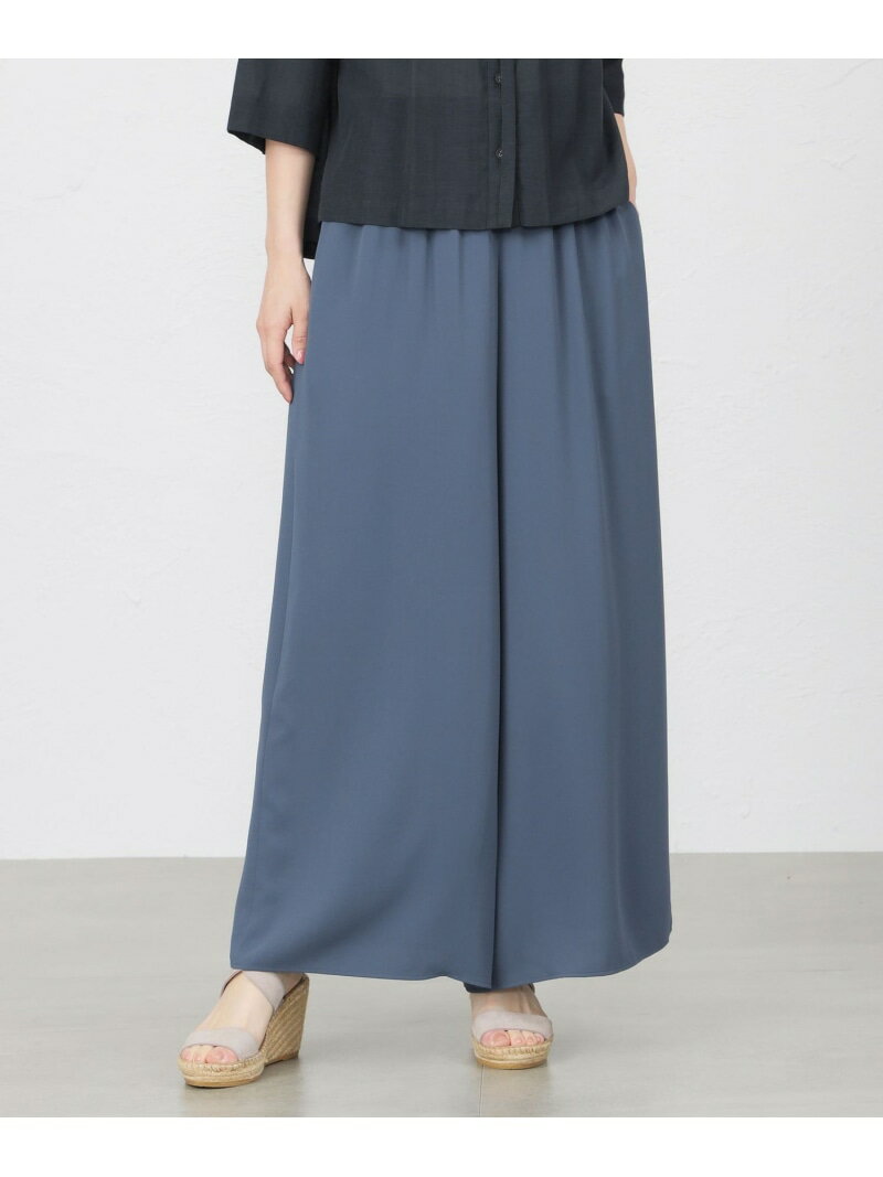 【SALE／27%OFF】【EC限定】パウダリーナシジ ワイドパンツ 股下長め AMACA アマカ パンツ その他のパンツ ネイビー ベージュ【RBA_E】【送料無料】[Rakuten Fashion]