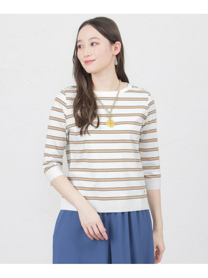 【SALE／20%OFF】セータマシーンクルーネックカットソー AMACA アマカ トップス カットソー・Tシャツ ベージュ【RBA_E】【送料無料】[Rakuten Fashion]