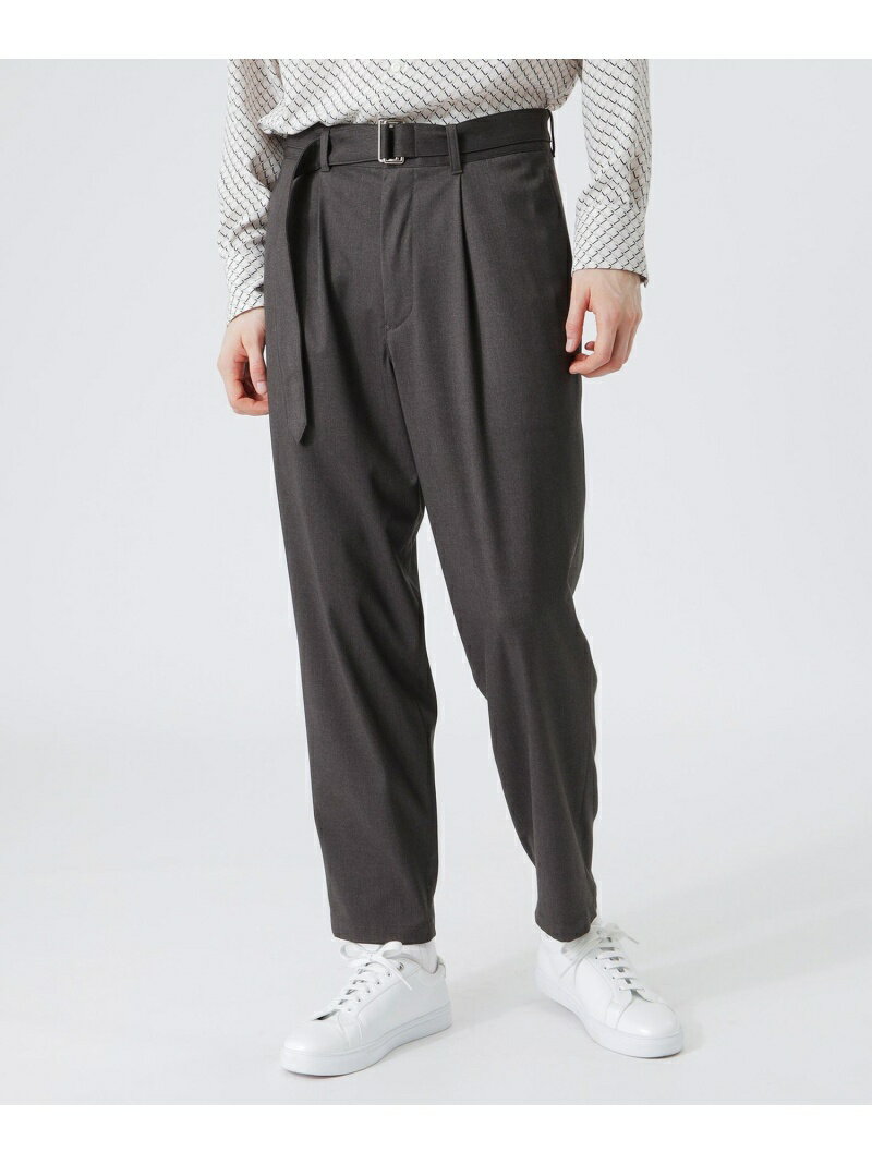 【SALE／34%OFF】ベルテッド スラックス LOVELESS ラブレス パンツ その他のパンツ グレー ブラック【RBA_E】【送料無料】[Rakuten Fashion]