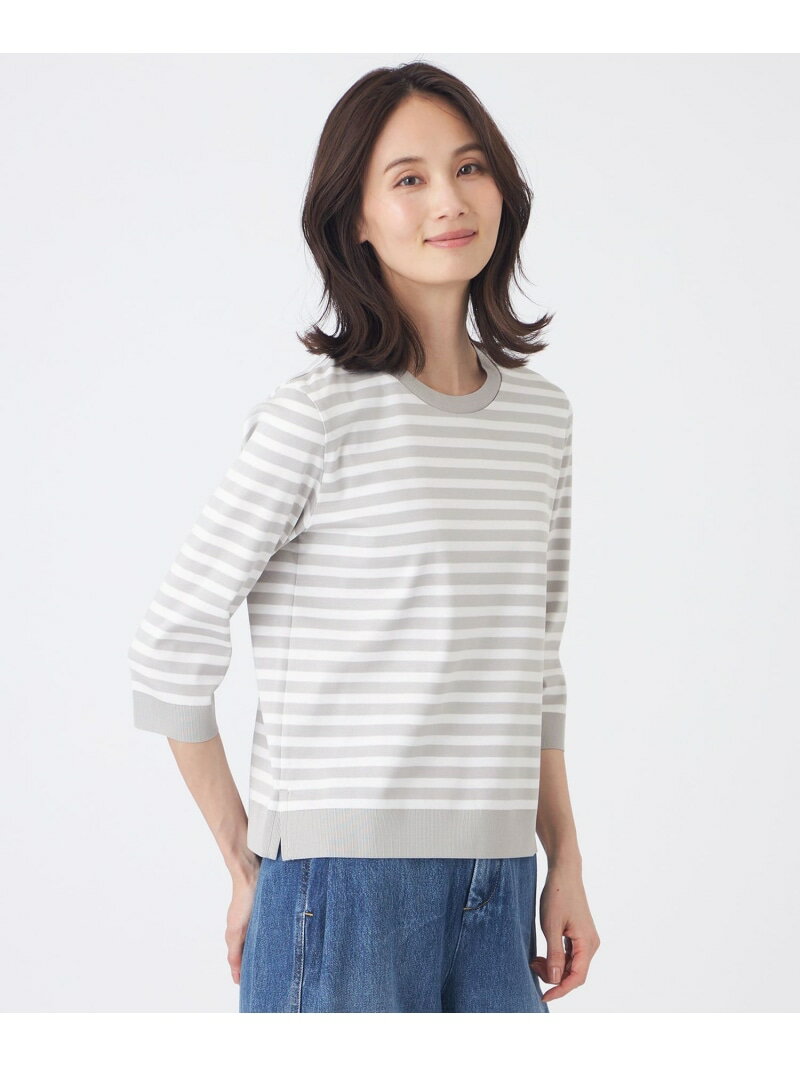 【ウォッシャブル】セーターマシンカットソー TRANS WORK トランスワーク トップス カットソー・Tシャツ ブラウン ホワイト グレー【送料無料】[Rakuten Fashion]