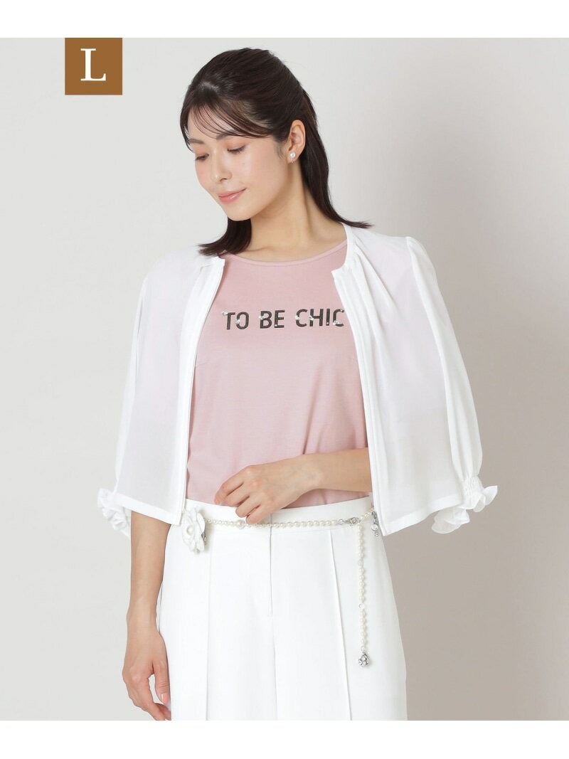 乐天商城 - 【SALE／41%OFF】【L】ビジュー ロゴカットソー TO BE CHIC サンヨー エルサイズ トップス カットソー・Tシャツ ピンク ホワイト ネイビー【RBA_E】【送料無料】[Rakuten Fashion]