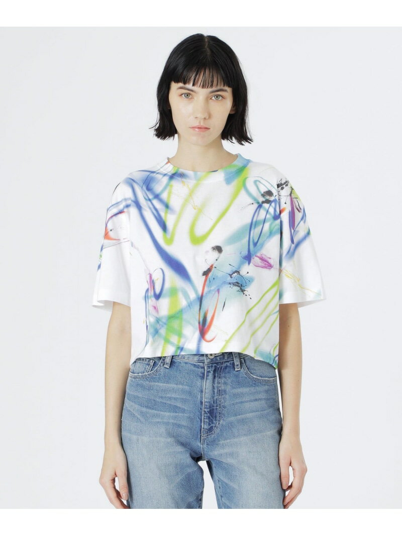 【KANAKO SASAKI】コラボレーション ネオン グラフィックプリントルーズTシャツ LOVELESS ラブレス トップス カットソー・Tシャツ ホワイト ブラック【送料無料】[Rakuten Fashion]のサムネイル