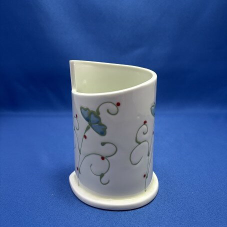 箸立て 陶器 花一珍 有田焼 波佐見焼 陶製マヨネーズ立て カトラリー入れ キッチン用品 ペーパーナプキ..