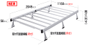 ROCKY（ロッキー）SA-21Hルーフキャリア重量物用（アルミ+スチール塗装）専用タイプ新型エブリイバン・ワゴン新型NV100クリッパー新型スクラムバン・ワゴン新型ミニキャブバン/新型タウンボックス※上記ハイルーフ車 3