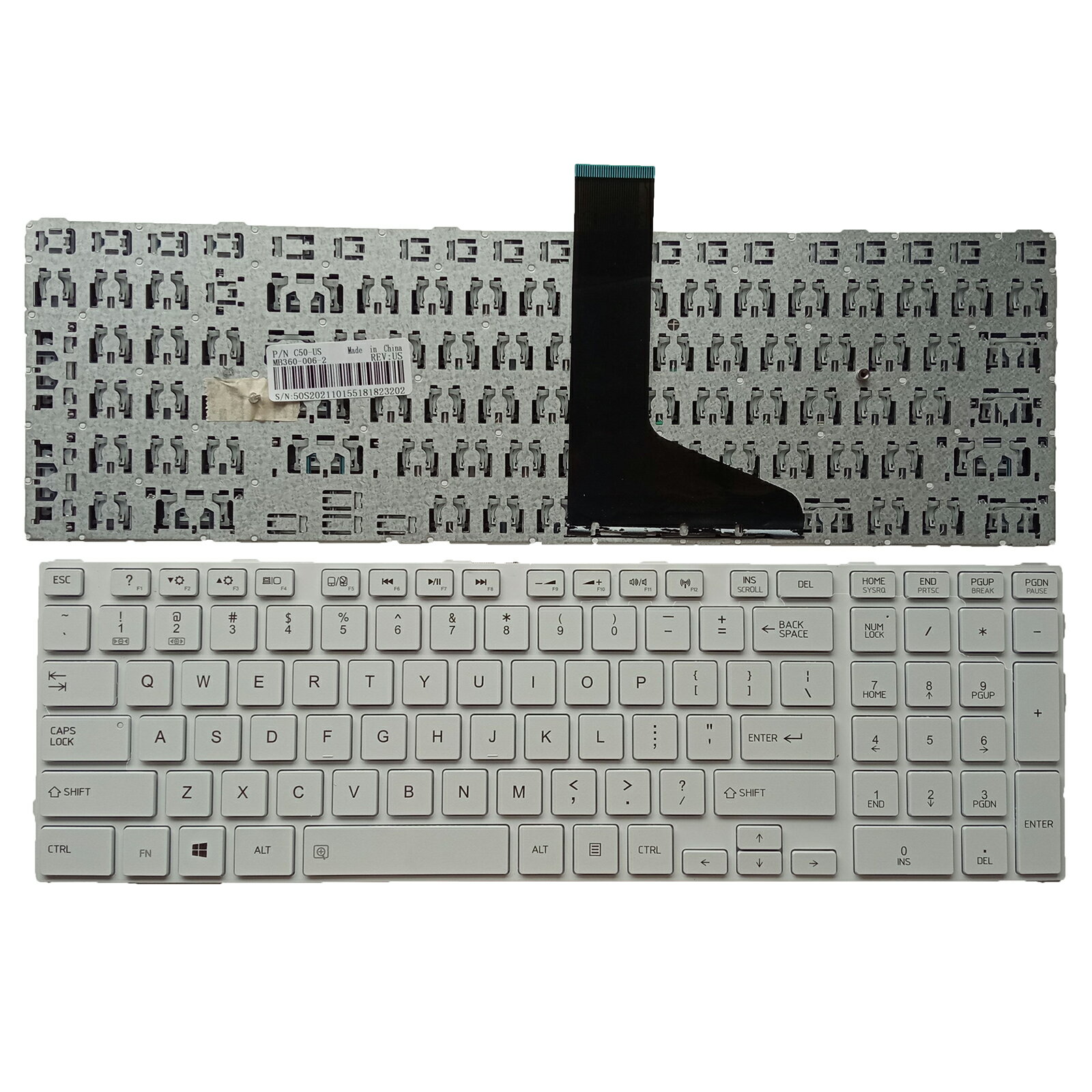 [US]C50 C50D C50-A C50D-A C55 C55DT C55DT-A 適用 外国語ノートパソコンキーボード TOSHIBAノートパ..