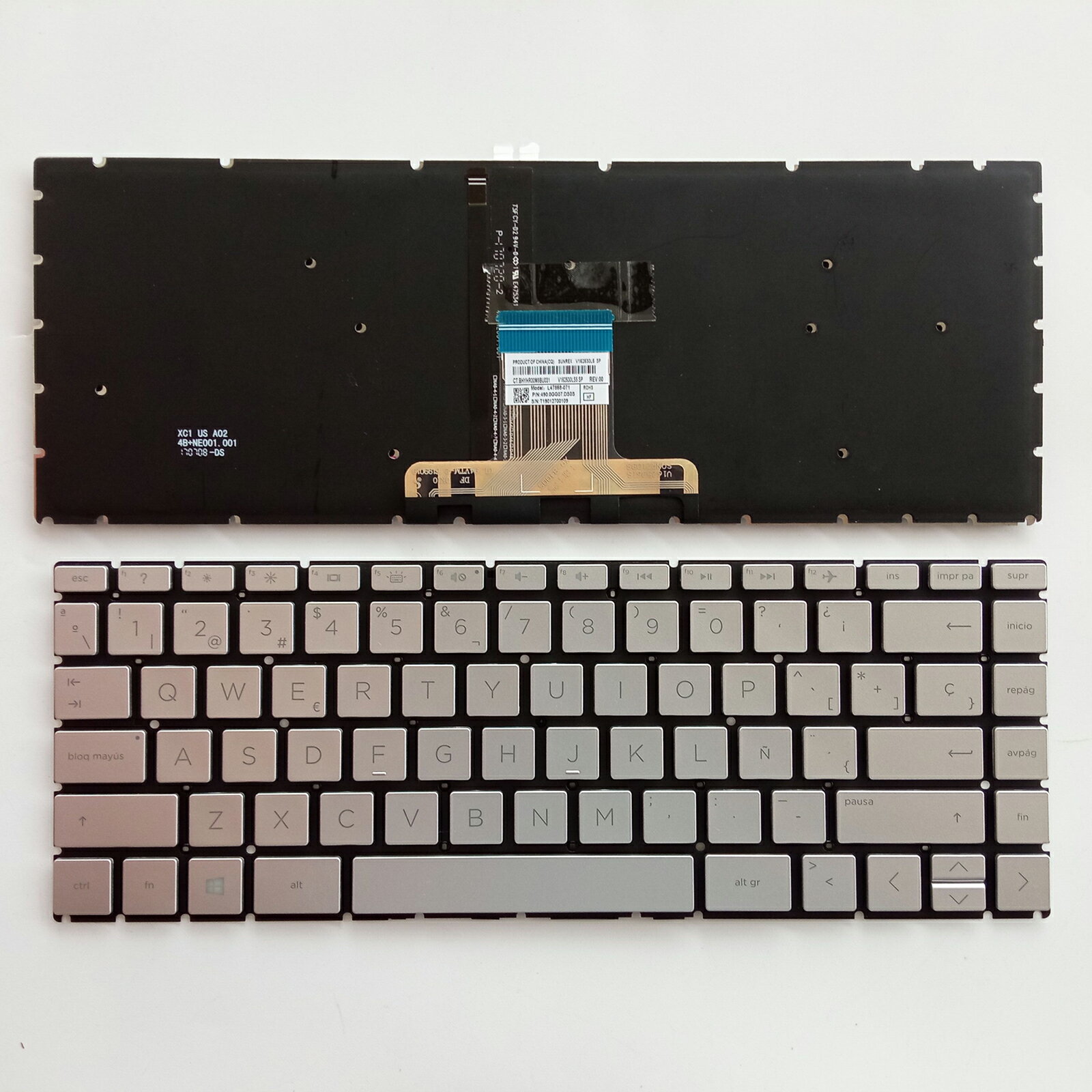 [SP]14S-DR FR 14-DQ FQ DK DH TPN-Q221 Q242 W139 I132 適用 外国語ノートパソコンキーボード HPノートパソコン修理用互換性部品