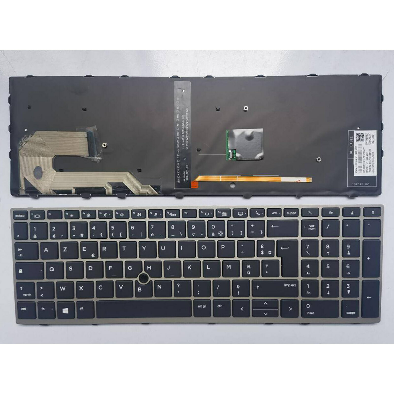 [FR]750 755 G5/6 855 G5/G6 850 G5/G6 ZBOOK 15U G5/G6 適用 外国語ノートパソコンキーボード HPノートパソコン修理用互換性部品