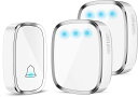 ワイヤレスチャイム 玄関ドアベル 呼び鈴 呼び出しチャイム 電池式 音と光で呼び出し 59曲 5段階音量調節 防水 防塵 介護 飲食店/玄関/浴室などに適用 最...