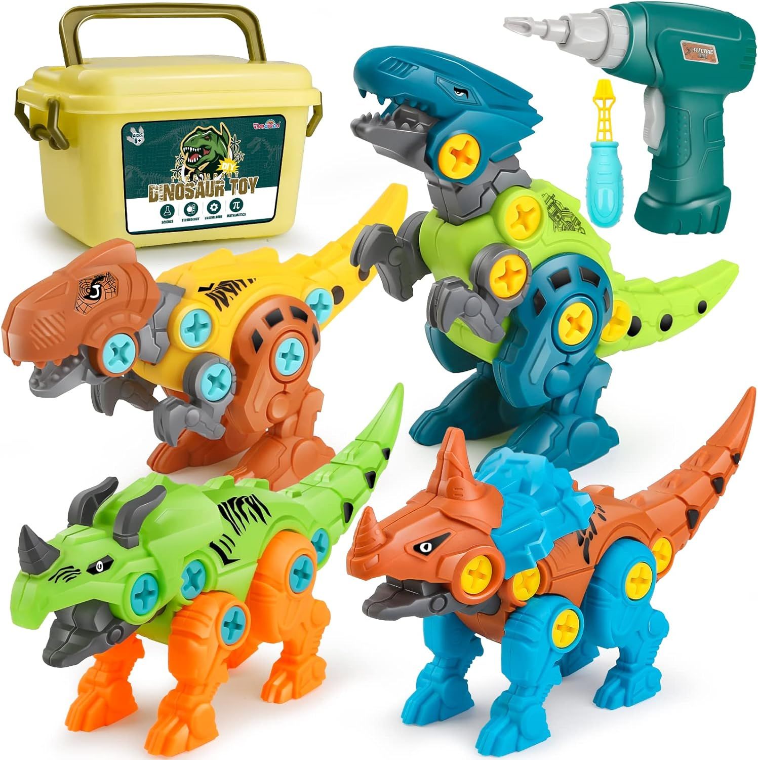 組み立て おもちゃ 恐竜 おもちゃ 2 3 4 5 6 歳 男の子 女の子 子供 人気 工具 知育玩具 ランキング 電動ドリル 大工さん 誕生日プレゼント