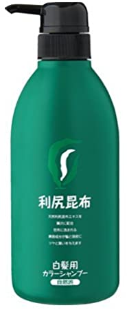 利尻カラーシャンプーブラック500ml カラーシャンプー 送料無料 白髪染め シャンプー ノンシリコン 白髪shampooのサムネイル