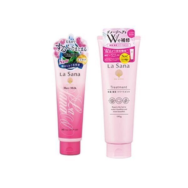 ラサーナ 海藻スムース ヘアミルク モーニングリペア 120g×1ラサーナ 海藻 海泥 トリートメント 190g×1