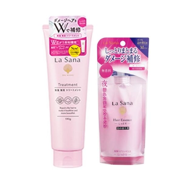 ラサーナ 海藻 海泥 トリートメント 190g×1 ラサーナ 海藻ヘアエッセンス70ml しっとり Mサイズ 詰替用×1